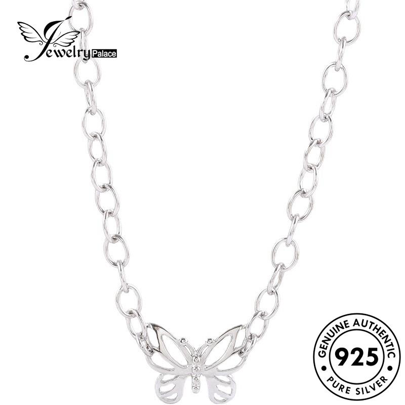 Jewelrypalace Kupu-Kupu Wanita Temperamen925 Asli Kalung Perak N1005