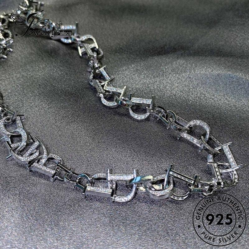 Jewelrypalace Huruf D Kalung Moissanite Wanita Asli Perak925 Berlian N969