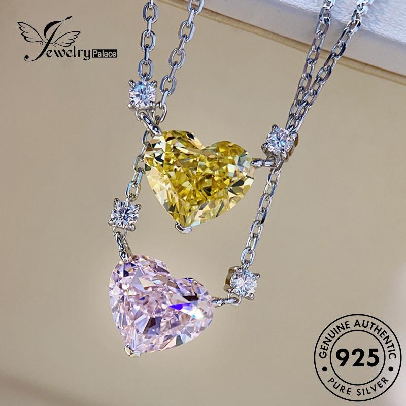 Jewelrypalace Love Asli Kalung Citrine Fashion Wanita925 Perak N978