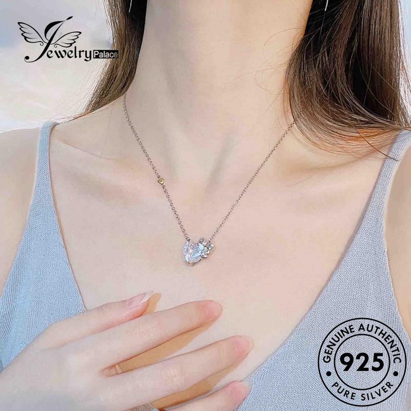 Jewelrypalace Berlian Kreativitas Moissanite Asli Kalung925 Wanita Perak N1129