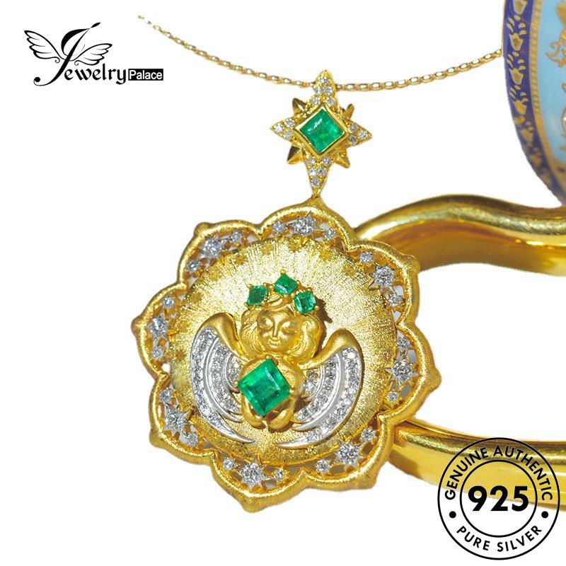 Jewelrypalace Kalung Wanita Angel Silver Zamrud925Original Fashion N1136