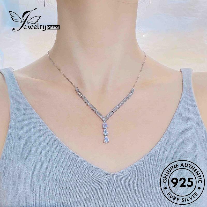 Jewelrypalace Y Wanita925 Kalung Perak Asli Moissanite Berlian Kata Fashion N1112