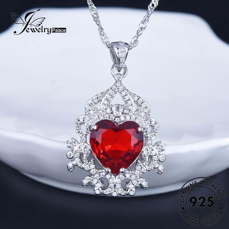 Jewelrypalace Love925 Kalung Ruby Wanita Perak Asli Creative N1181