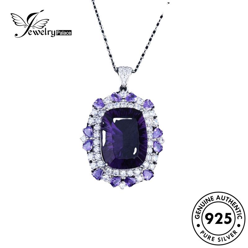 Jewelrypalace Safir925 Kalung Fashion Wanita Asli Silver Square Diamond N1274