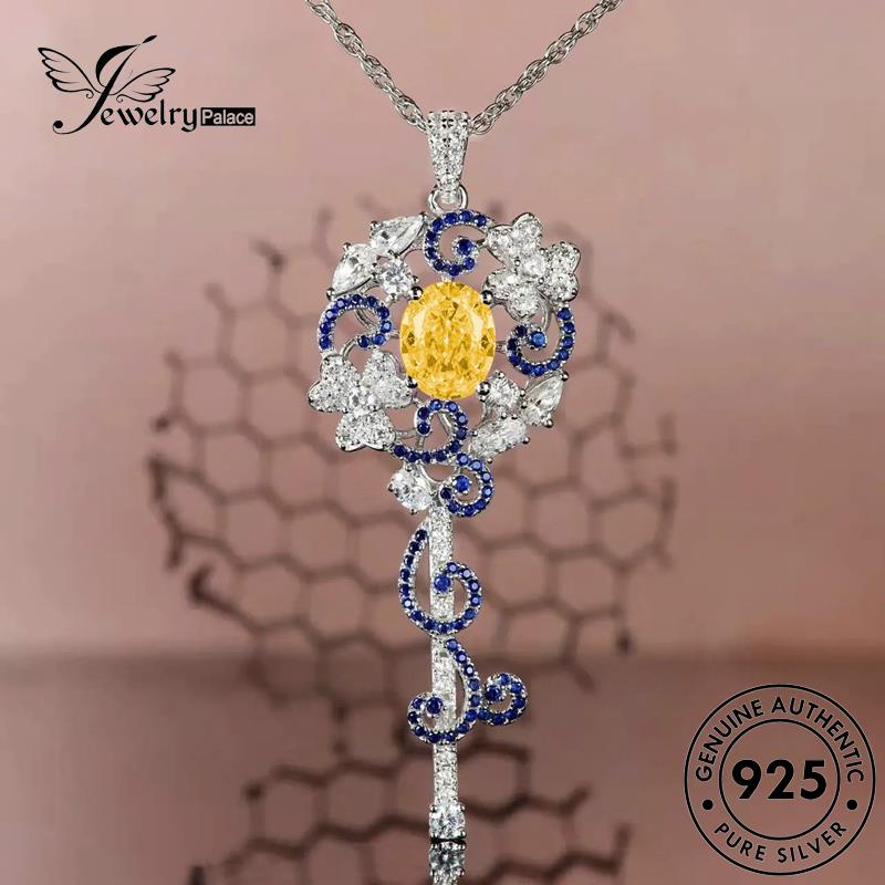 Jewelrypalace Kunci Perak Pink925 Kristal Wanita Kalung Berlian Asli N1310