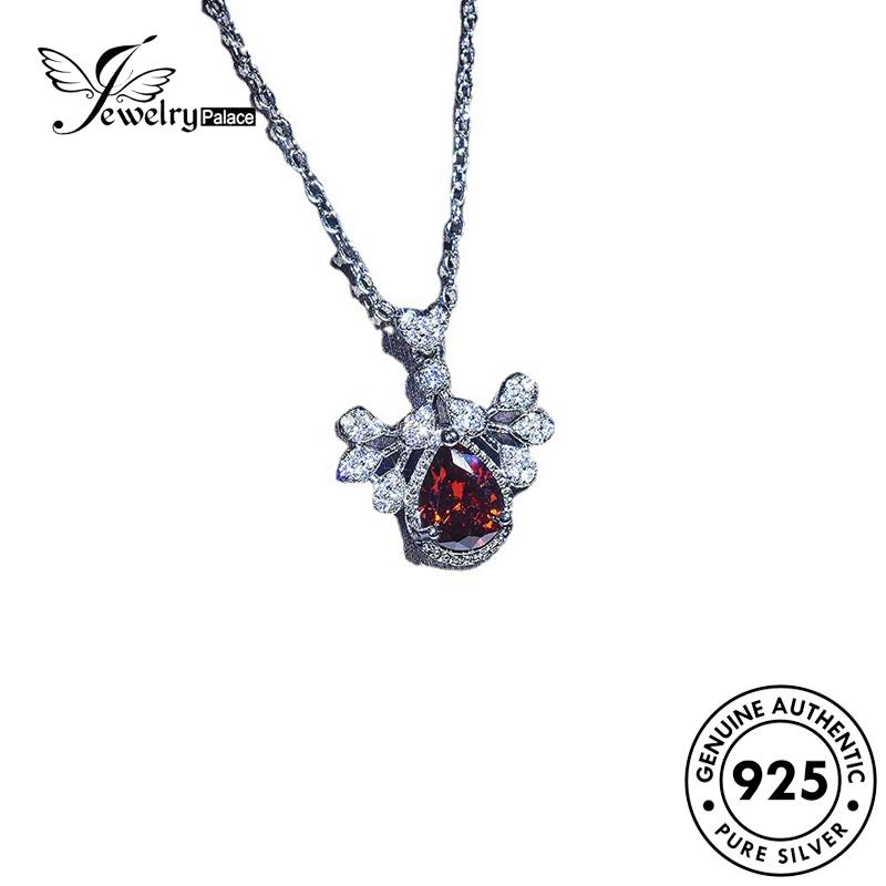 Jewelrypalace Silver Ruby Fashionable Wanita Asli Kalung Merak925 N1508