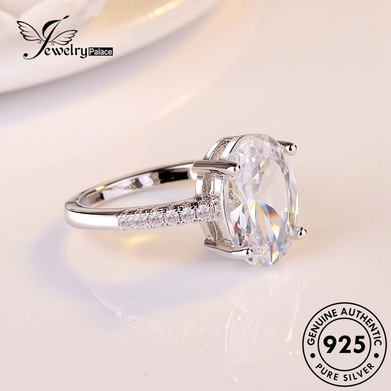 JEWELRYPALACE Perhiasan Wanita korea Kawin Perak Original Silver Aksesori Nikah Diamond Moissanite Fashion Asli Murni Square Sterling Cincin 925 Silver R23