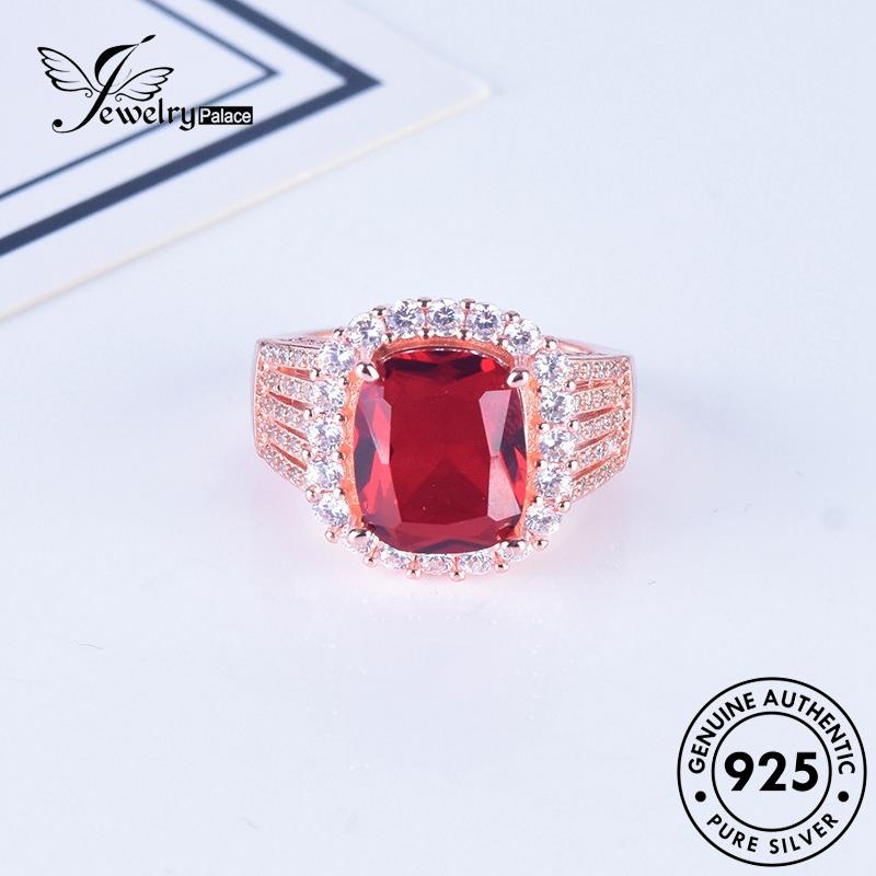 JEWELRYPALACE Original Perhiasan Nikah Oval Murni Aksesori korea Silver Gold Asli Cincin Sapphire 925 Sterling Silver Wanita Vintage Kawin Perak R77