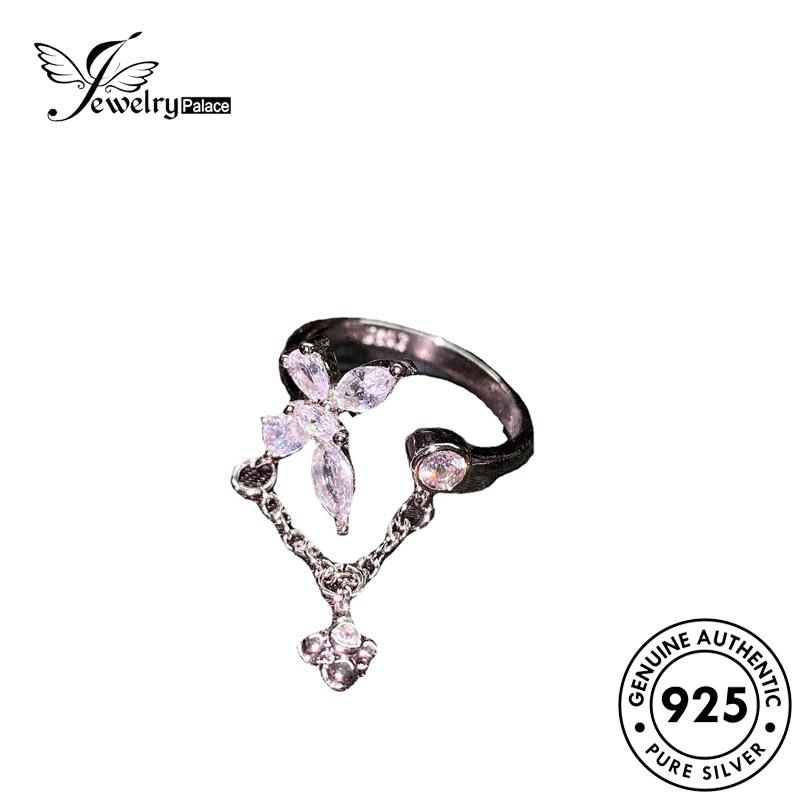 JEWELRYPALACE Moissanite Perak Aksesori Butterfly Asli Silver 925 Perhiasan korea Diamond Original Cincin Murni Sterling Silver Kawin Wanita Nikah Creative R1855
