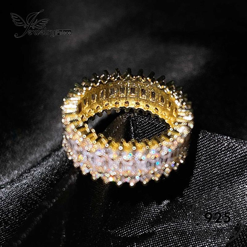 JEWELRYPALACE Asli Sterling Wanita Moissanite Murni 925 Perhiasan Nikah Diamond Silver Silver Original korea Aksesori Cincin Gold Perak Kawin Fashion R1899