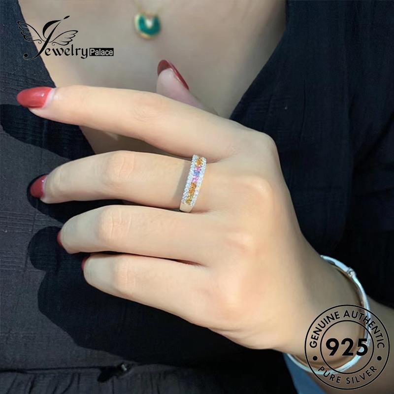 JEWELRYPALACE Murni Asli Color 925 Kawin Gold Cincin Sapphire Personality Wanita Perak korea Sterling Perhiasan Silver Nikah Silver Original Aksesori R1987