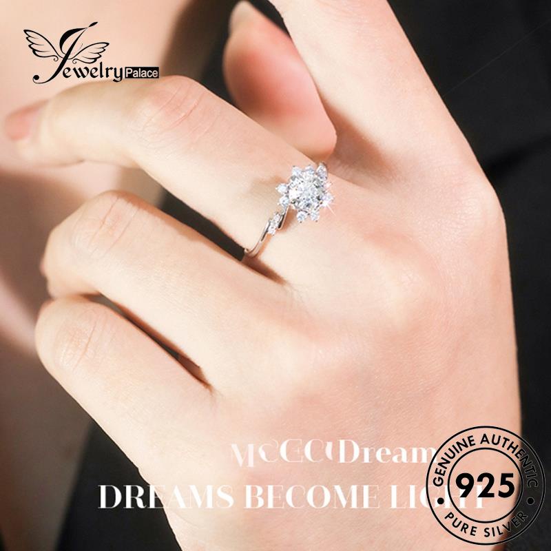 JEWELRYPALACE Fashion Perhiasan Original Aksesori Murni Diamond Moissanite Silver Asli Cincin Nikah Perak Sterling Wanita korea Silver 925 Kawin R1995