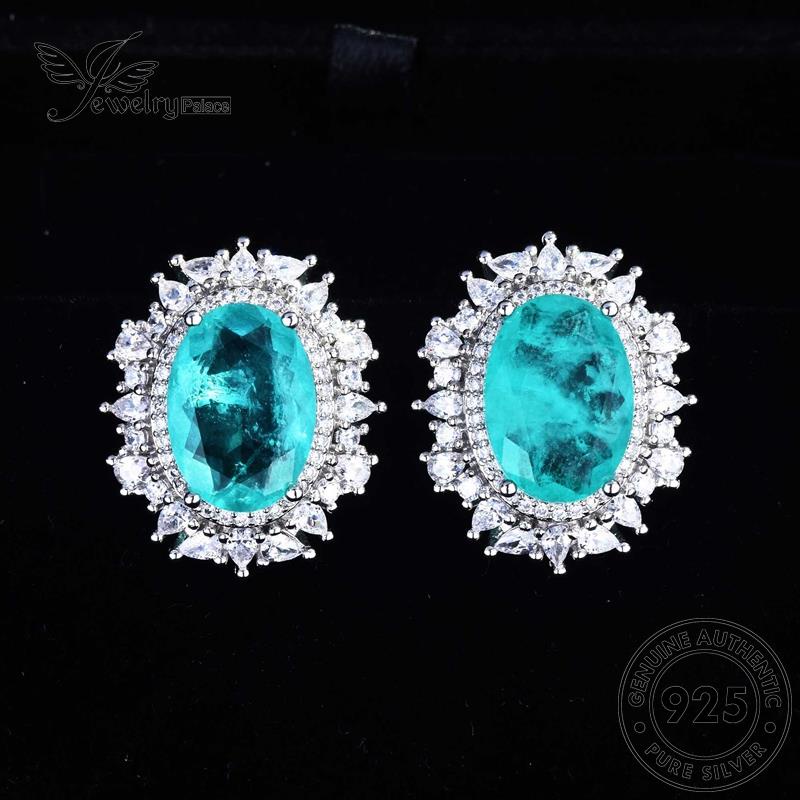 Jewelrypalace Telur Wanita Simple Aquamarine Original Set Perak925 Bentuk Kalung S94