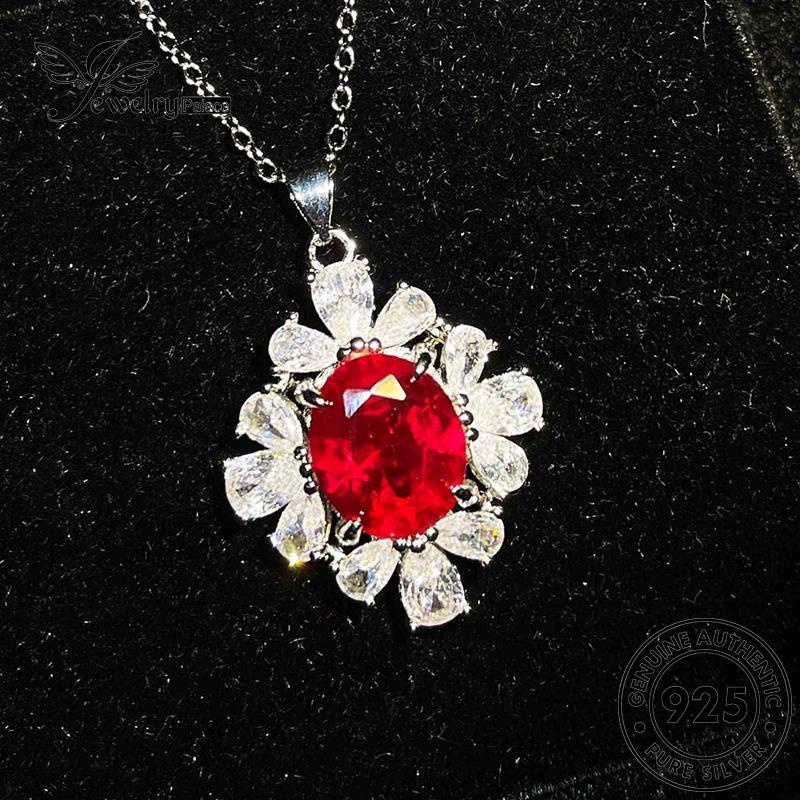 Jewelrypalace Ruby Kalung Kreativitas Perak Asli925 Wanita Set S111