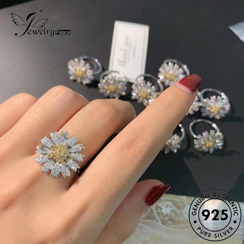 Set Perhiasanpalace Asli Citrine Daisy 925wanita Perak Kalung Lucu S133