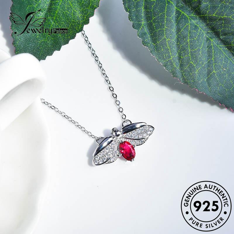 Jewelrypalace Citrine Wanita Asli Kalung Kunangkunang Set Lucu Perak925 S174