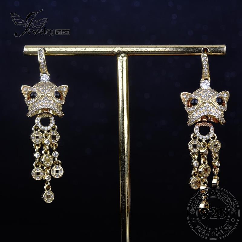 Jewelrypalace Lion Kalung Perak Asli Set925 Moissanite Emas Wanita Berlian S379