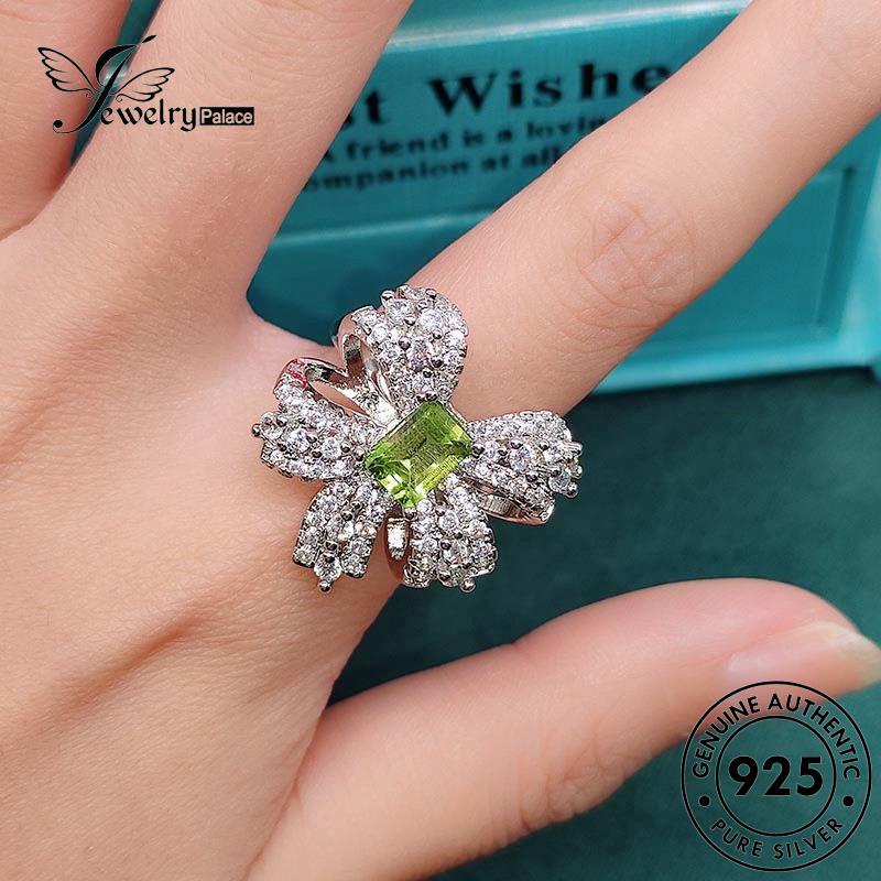 Jewelrypalace Moissanite Wanita Kalung Elegan Berlian Asli Perak Busur925 Set S402