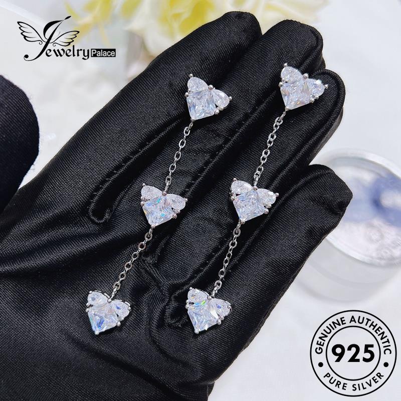 Tempat Perhiasan Wanita Asli Berlian Silver Princess Kristal Kalung Set Pink925 S513