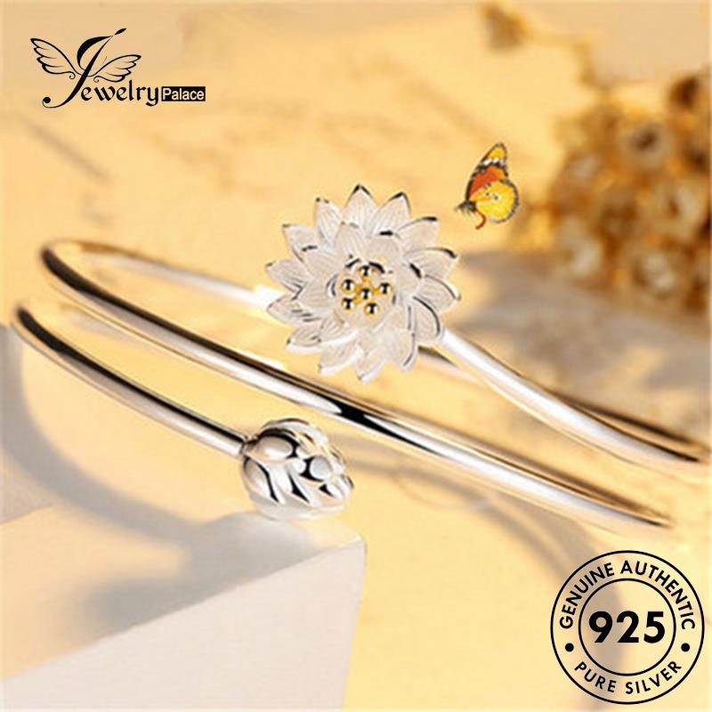 Jewelrypalace 925emas Wanita Asli Gelang Lotus Fashion Perak B137