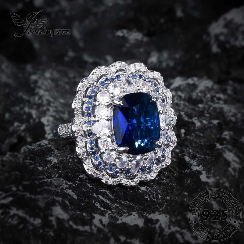 Jewelrypalace Sapphire Mewah925 Kalung Perak Asli Wanita Set S605