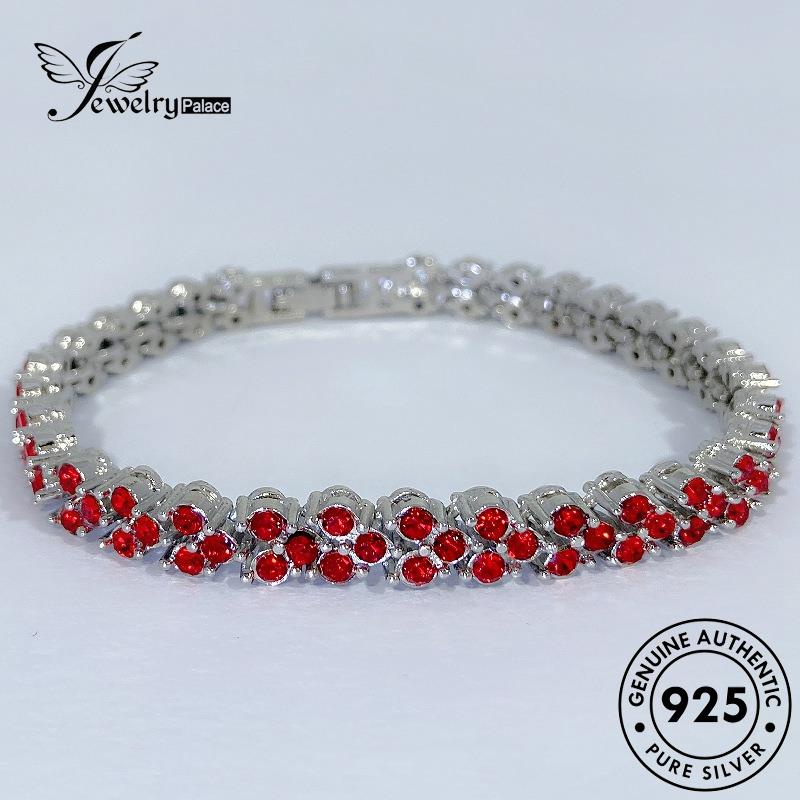 Jewelrypalace Wanita Moissanite Gelang Mewah925 Berlian Diamond Perak Emas Asli B372