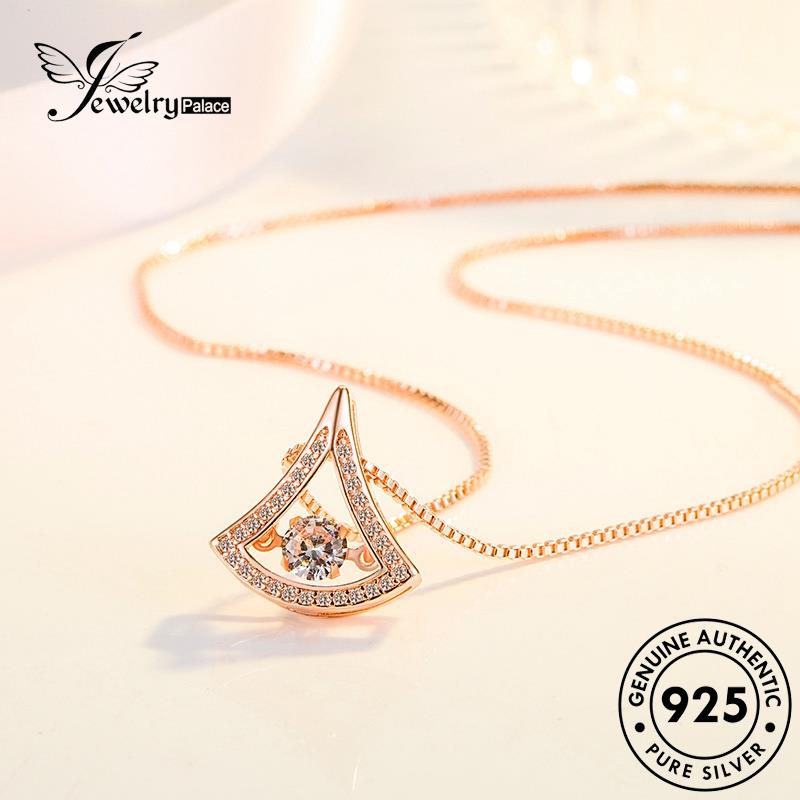 Jewelrypalace Moissanite Exquisite Perak Emas Berlian Asli925 Wanita Kalung Rok N116
