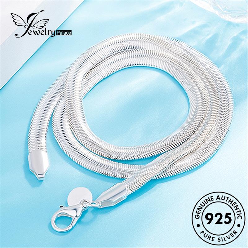 Jewelrypalace Snake925 Pipih Perak Asli Wanita Kalung Simple N1049