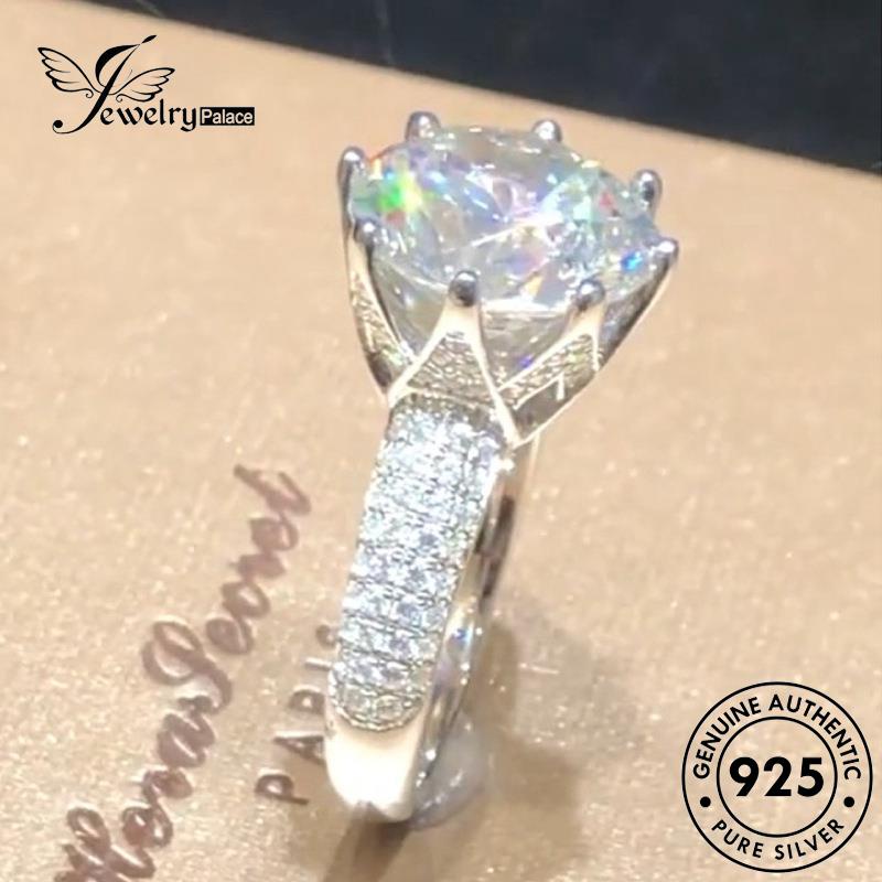 Jewelrypalace Moissanite Cincin Kreatif925 Lingkaran Asli Perak Berlian Wanita R80