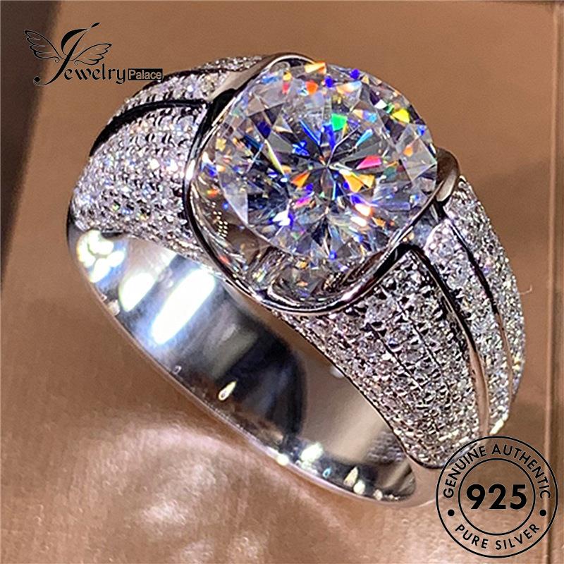 Perhiasantempat Emas Asli Berlian Perak Hati Mendominasi Moissanite Wanita Cincin925 Dan Panah R114