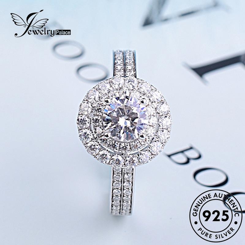 Perhiasantempat Cincin Berlian Mendominasi Wanita Moissanite Asli925 Perak R497