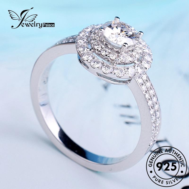 Perhiasantempat Cincin Berlian Mendominasi Wanita Moissanite Asli925 Perak R497