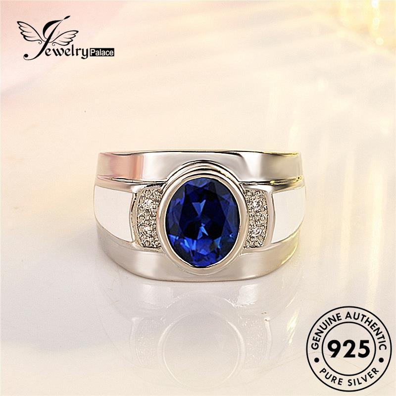 Jewelrypalace Cincin Safir Domineering Asli Wanita Perak925 Oval R618