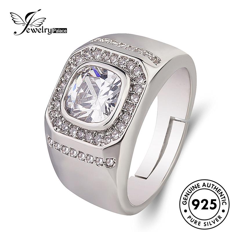 Perhiasantempat Mendominasi Perak925 Berlian Moissanite Asli Cincin Pria R1382