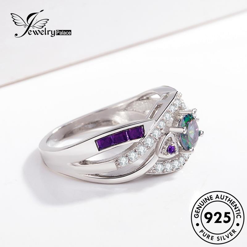 Jewelrypalace Cincin Perak Batu Akik Asli Kreativitas925 Wanita R1413