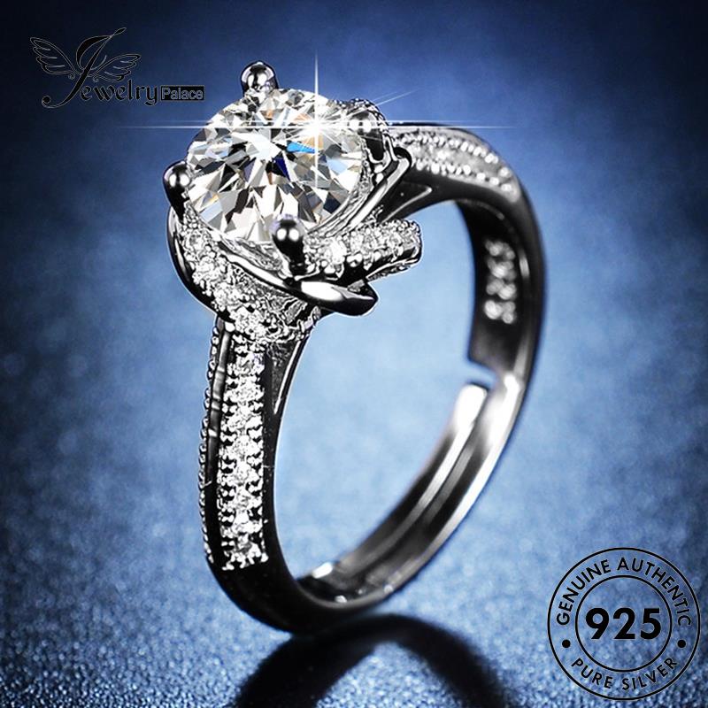 Tempat Perhiasan Wanita Cincin Perak Rose Diamond Asli925 Moissanite Kreatif R128