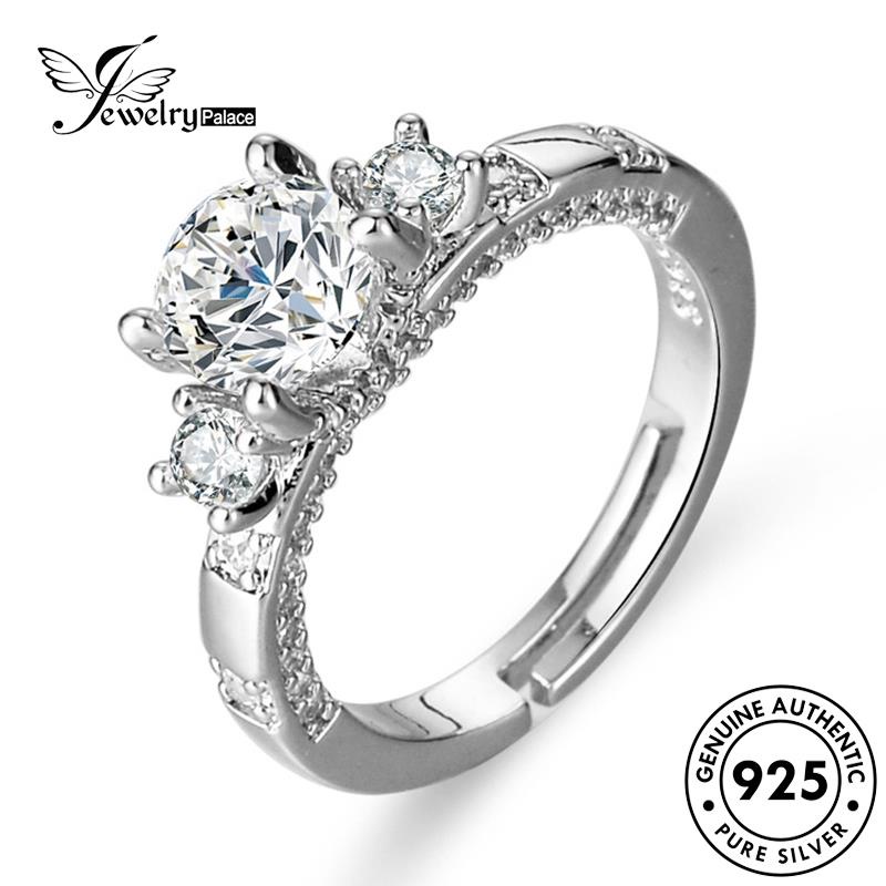 Jewelrypalace Moissanite Perak925 Fashion Asli Wanita Cincin Berlian Spark R144