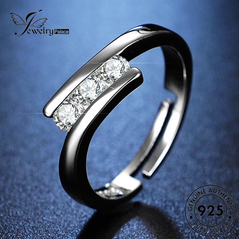 Jewelrypalace Kepribadian Asli925 Moissanite Perak Wanita Rings Berlian Geometri R169