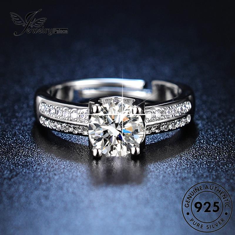 Jewelrypalace Rings Banteng925 Kepala Perak Asli Wanita Kepribadian Berlian Moissanite R404