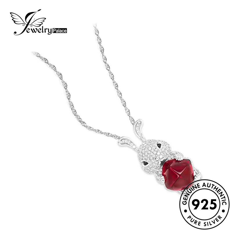 Jewelrypalace Original Kalung Wanita Cute Sapphire Rabbit925 Perak N1594