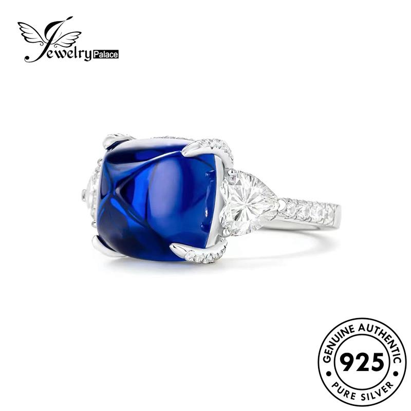 JEWELRYPALACE Perak Kawin Nikah Aksesori Design Murni Asli Perhiasan Sapphire korea Wanita Sterling Cincin Silver Original 925 Silver R2588