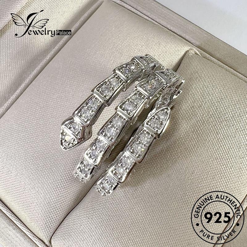 Perhiasantempat Cincin Berlian Perak Asli Moissanite Wanita Serpentine925Emas R1757
