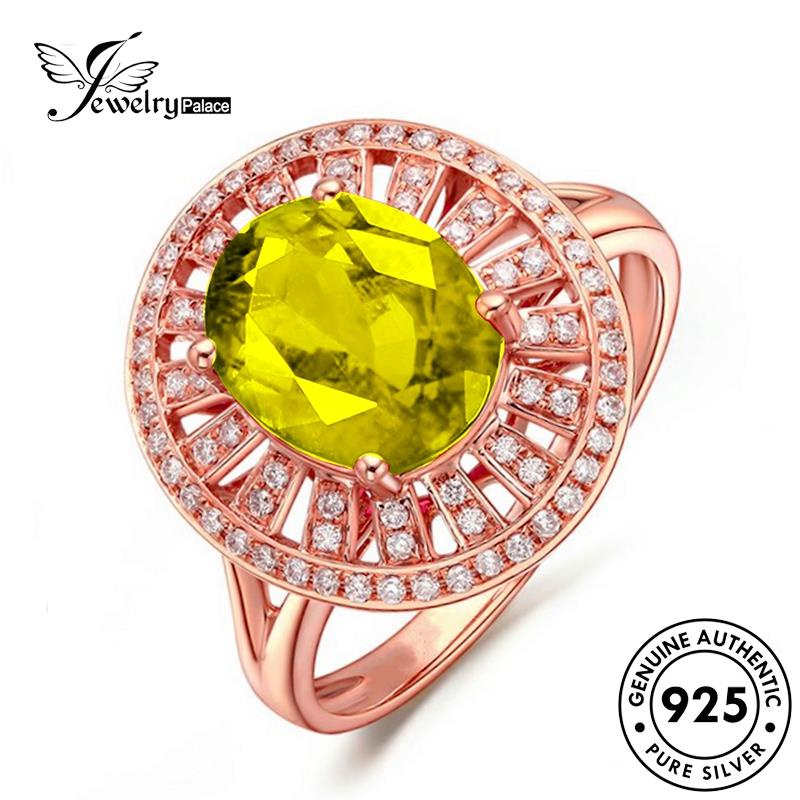 Jewelrypalace Cincin Bulat Asli Ruby925 Perak Gold Wanita R1796