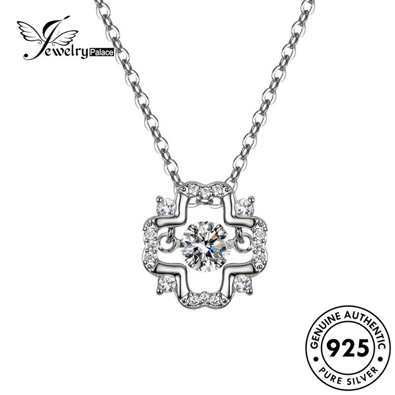 Jewelrypalace Perak Wanita Kalung Simple Moissanite Berlian Asli925 N117