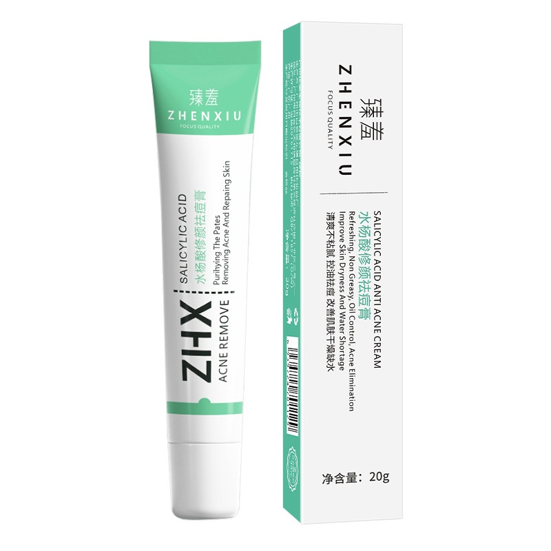 ZHENXIU Salicylic Acid Acne Spot Treatment Gel 20gr-Krim Anti Jerawat Salep Jerawat Cream Menghilangkan Obat Jerawat Memperbaiki Kulit