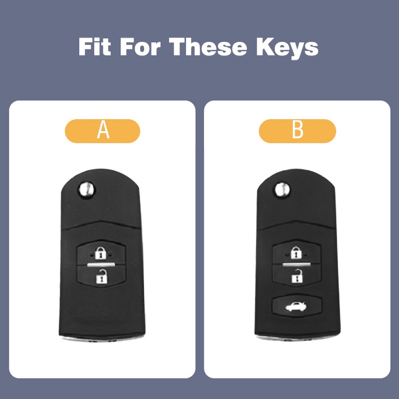 Tpu Car Flip Key Case Covers Shell Untuk Mazda 3 5 6 Series M6 RX8 MX5 2 3 Tombol Smart Keyless Key Protector Fob Tas Aksesoris