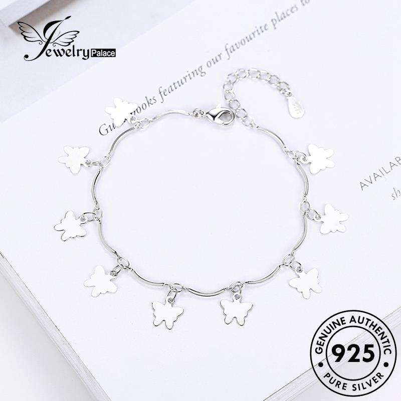 Tempat Perhiasan Wanita925Gelang Perak Lucu Asli Butterfly B63