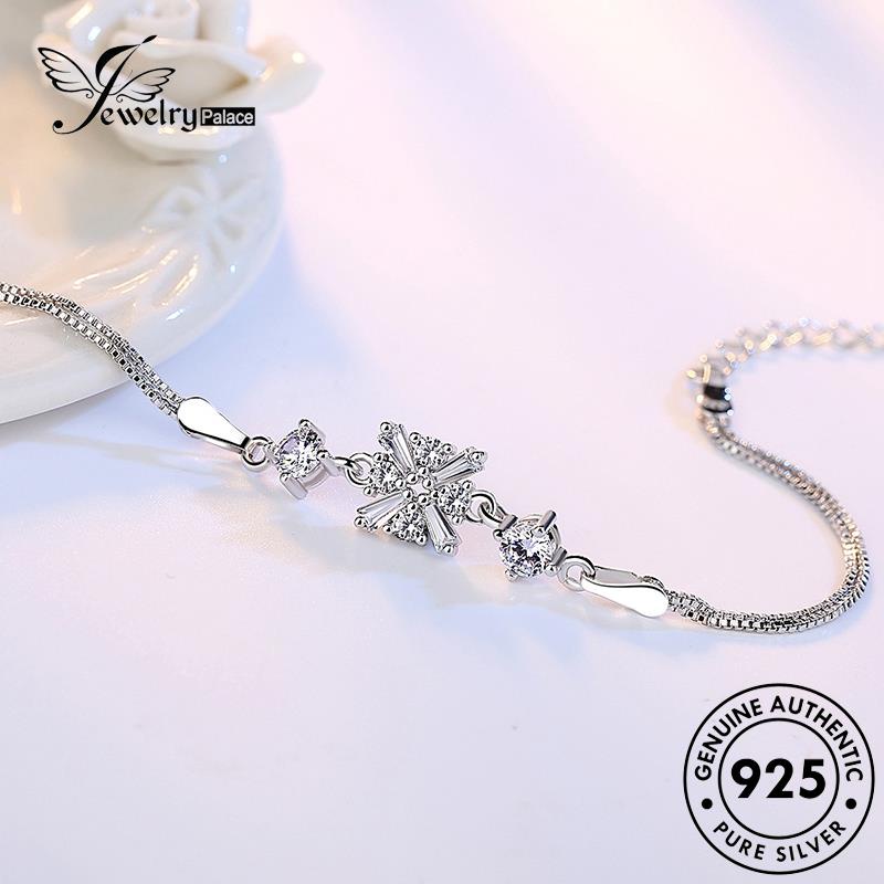 Jewelrypalace Gelang Perak925 Wanita Asli Moissanite Kepribadian Persegi Berlian B91