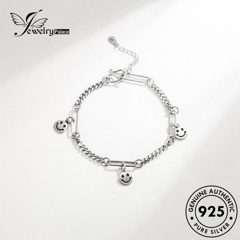 Jewelrypalace Smiley Gelang Perak925 Asli Wanita Retro B218