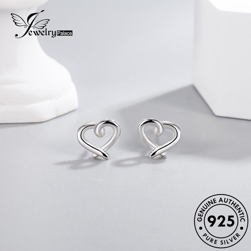 Jewelrypalace Perak925 Asli Anting Love Wanita Stud Kreatif E76